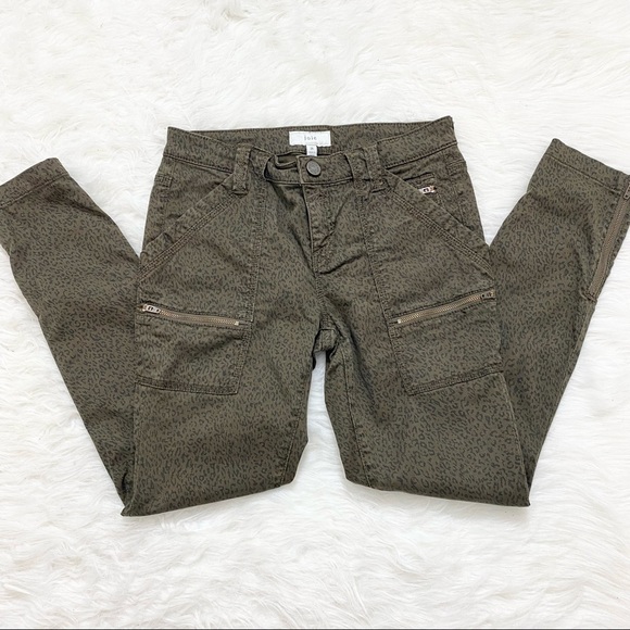 Joie Denim - JOIE Green Leopard Print Skinny Jeans